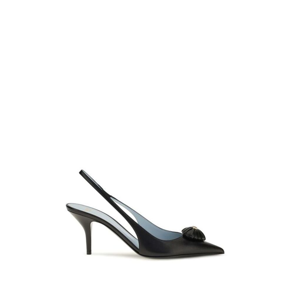 Valentino Garavani Black Calf Leather Bos Taurus High Heel Women's Pumps